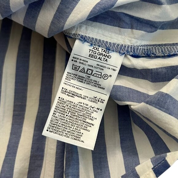 Old Navy Stripe Tiered Midi Skirt Blue XXL Tall Coastal English Countryside‎ - Picture 4 of 7